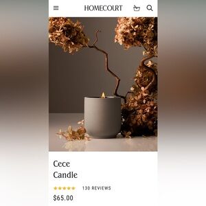 Homecourt Cece candle. Brand new, never used.